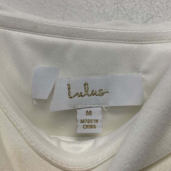 Lulus Womens Exceptional Romance White Off the Shoulder Mermaid Maxi Dress M - Picture 5 of 10